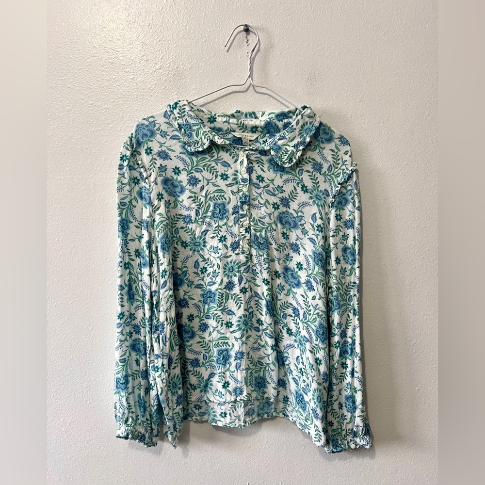 Lucky Brand Floral Boho Button Blouse - Size XL - Picture 4 of 8